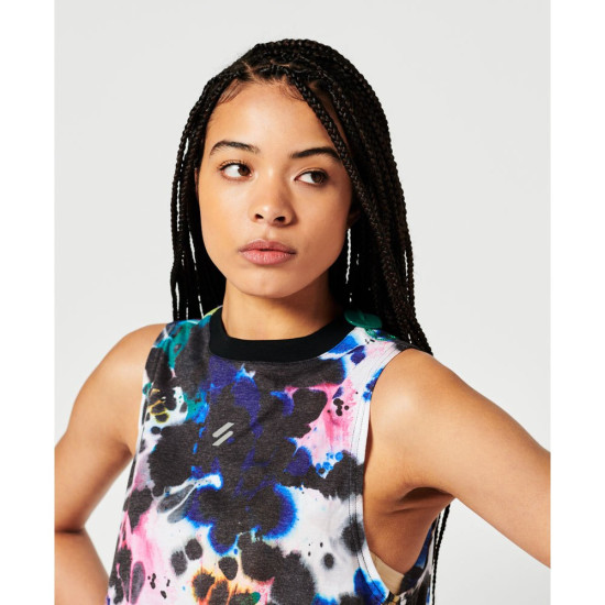 Superdry Γυναικεία αμάνικη μπλούζα Run Cropped Loose Vest